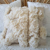 Knitted Macrame Cushion With Fluffy Soft Poms - Canggu & Co