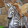 Wooden Carved Black & White Baby Zebras - Canggu & Co