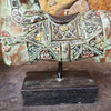 Antique Green Carved Wooden Horse On Stand - Canggu & Co