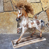 Antique Carved Wooden Prancing Horse With Stand - Canggu & Co