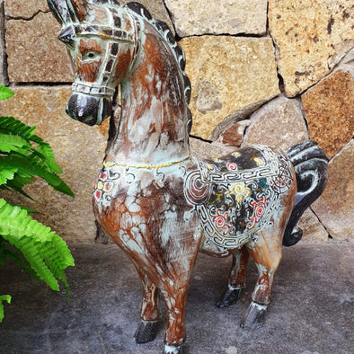 Antique Carved Wooden Ponies - Canggu & Co