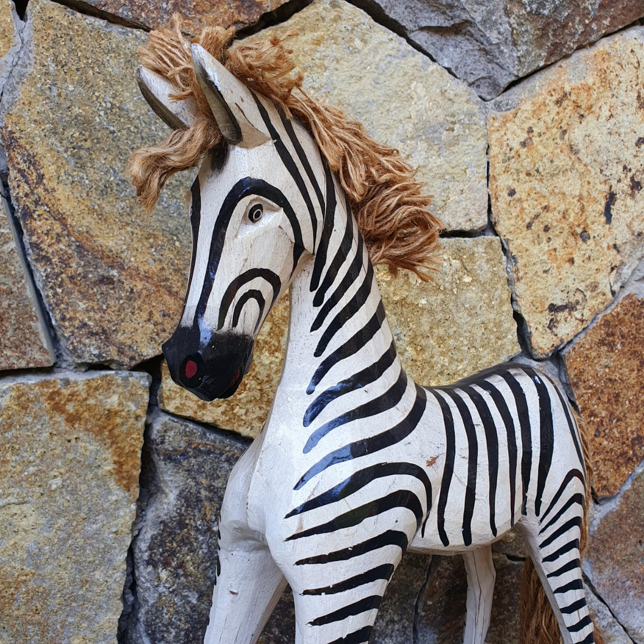 Soft Rocking Zebra Carved Wooden Rocking Baby Zebra – Canggu & Co