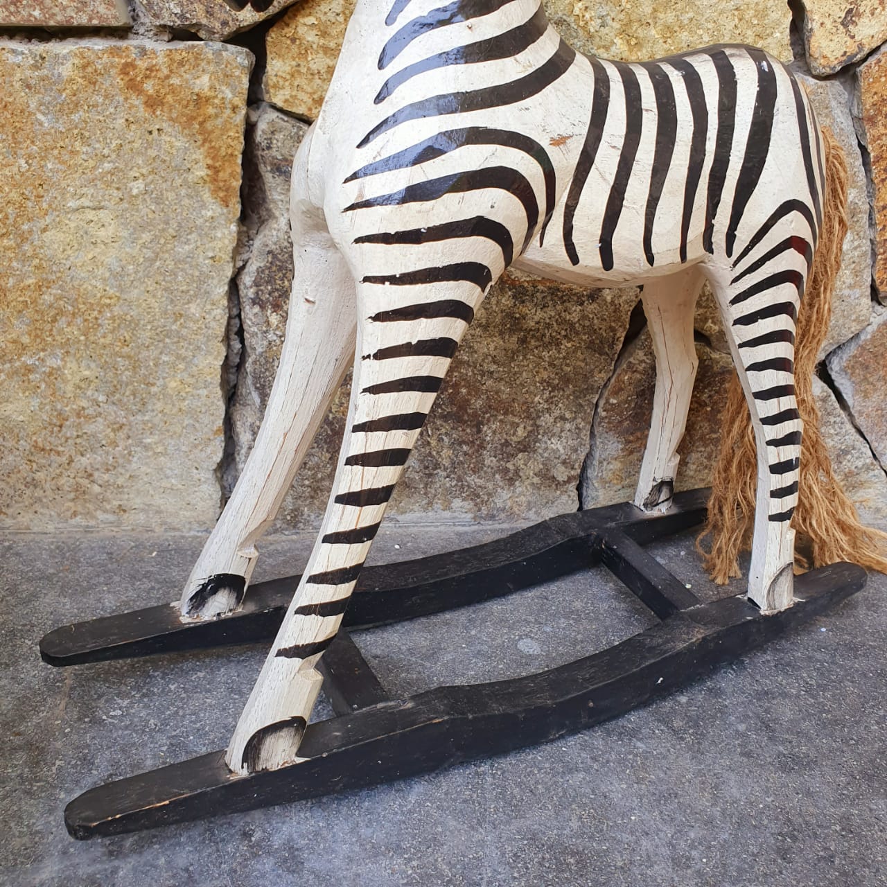 Soft Rocking Zebra Carved Wooden Rocking Baby Zebra – Canggu & Co