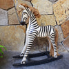 Carved Wooden Rocking Baby Zebra - Canggu & Co
