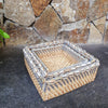 Square Rattan Tray Sets With Cowrie Shells - Canggu & Co