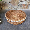 Round Rattan Tray Set With Cowrie Shells - Canggu & Co