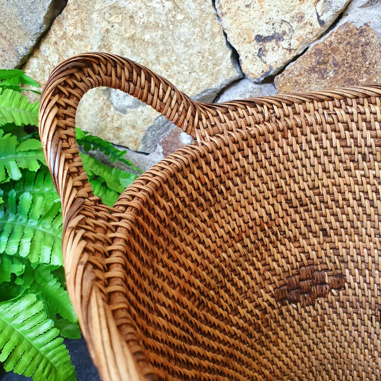 Round Rattan Baskets With Handles - Canggu & Co