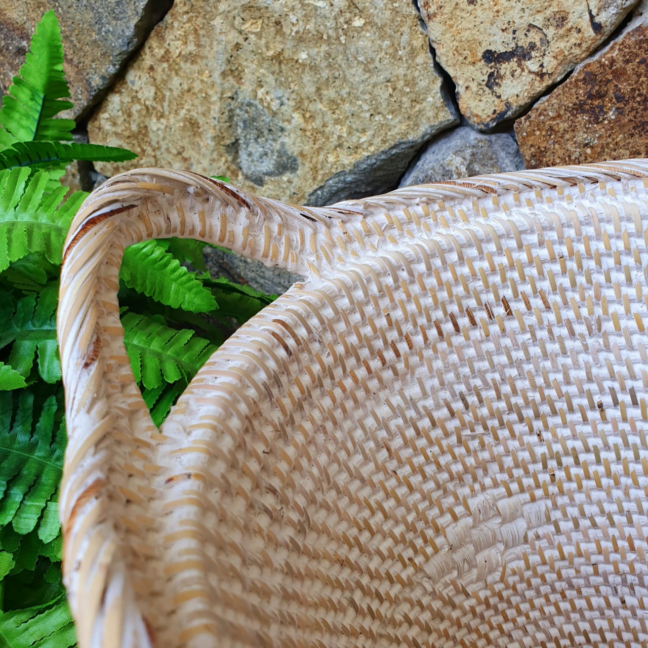 Round Rattan Baskets With Handles - Canggu & Co