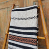 Tribal Pattern Raw Cotton Throw with Black Tassels - Canggu & Co