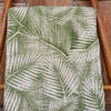 Tropical Palm Motif Raw Cotton Throw With Tassels - Canggu & Co