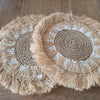 Natural Round Raffia and Grass Straw Placemat - Canggu & Co