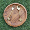 Small Gold Brass Palm Tree Fork & Spoon - Canggu & Co