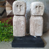 Ethnic Stone Twin Man Statue - Canggu & Co