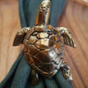 Golden Brass Sea Turtle Napkin Rings - Canggu & Co