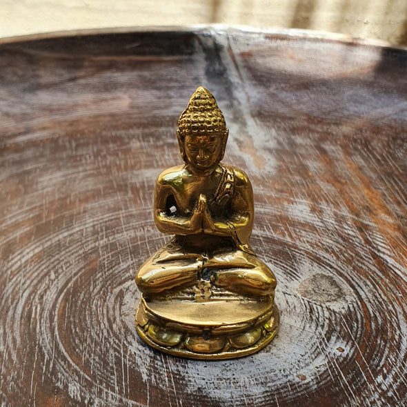 Golden Brass Meditating Buddhas - Canggu & Co