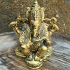 Golden Brass Ganesha Statues - Canggu & Co