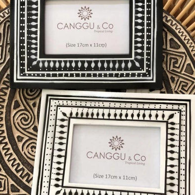 Black & White Resin Photo Frames - Canggu & Co
