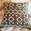 Embroided Motif Linen Cotton Cushion