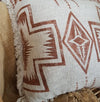 Black And Natural Aztec Motif Raw Cotton Cushion