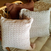 Multi-Color Knitted Macrame Cushions With Tassels