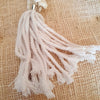 White Moon Shell Key Chains With Tassels