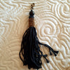 Long Gold Beaded Key Chains With Tassels