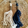 Long Gold Beaded Key Chains With Tassels