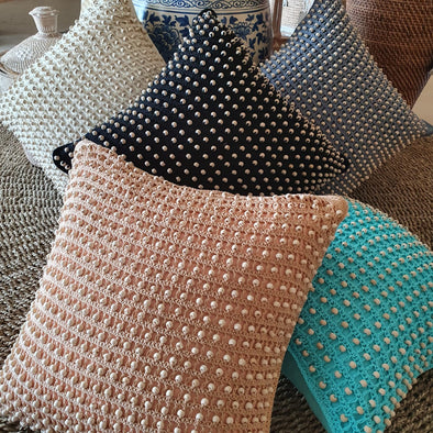 Beaded Macrame Cushions