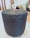 Medium Size Rattan Boxes With Tassels