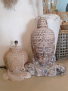 Natural Wooden Buddha Heads