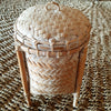 Small Round Bamboo Rice Box With Lid