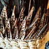 Tribal Feather & Shell Headdress With Stand