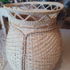 Medium Sized Whitewash Round Rattan Baskets