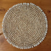 Woven Straw Grass Dining Placemat With Cowrie Shells