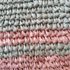 Green & Pink Woven Raffia Shoulder Bag