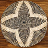 Woven Rattan Plates With Flower Motifs