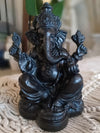Plain & Antique Ganesha Resin Statue Decor Small