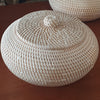 Round Natural Rattan Bowl With Lid