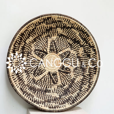Large Woven Round Wall Plate Decor