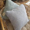 Nought's & Crosses Stitch Pattern Raw Cotton Cushions - Canggu & Co
