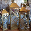 Tall Gold Brass Candle Holder Lanterns - Canggu & Co