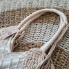 White Woven Macrame Shoulder Bag - Canggu & Co