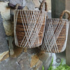 Banana Leaf Basket Set With Knitted Exterior