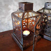 Antique Style Square Brass Candle Holder - Canggu & Co