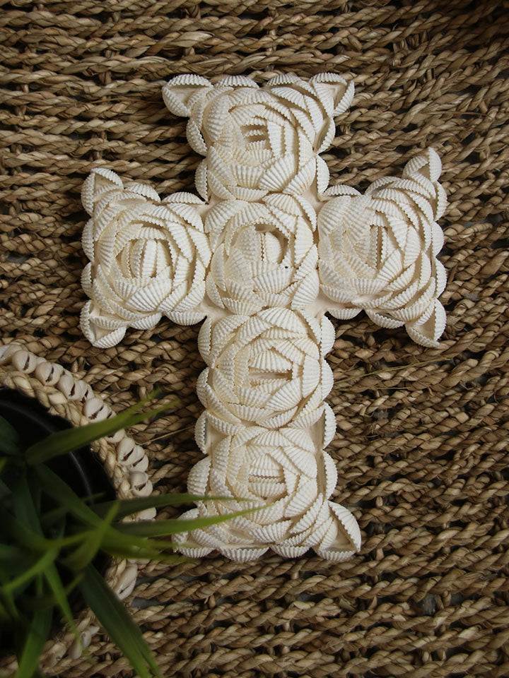 Shell Cross Decor Cross Shaped Shell Decor – Canggu & Co