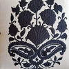 Embroided Black Motif On Natural Linen Cotton Cushion - Canggu & Co