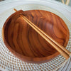 Natural Teak Noodle Bowls With Chop Sticks - Canggu & Co