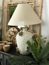 Sea Shell & Coral White Pottery Table Lamp - Canggu & Co