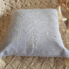 Nought's & Crosses Stitch Pattern Raw Cotton Cushions - Canggu & Co