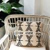 Boho Cross Pattern Black Stitch Cushion